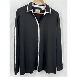 EP Pro Tour Tech Pullover Women's 2XL Black Long Sleeve Golf V-Neck Collar